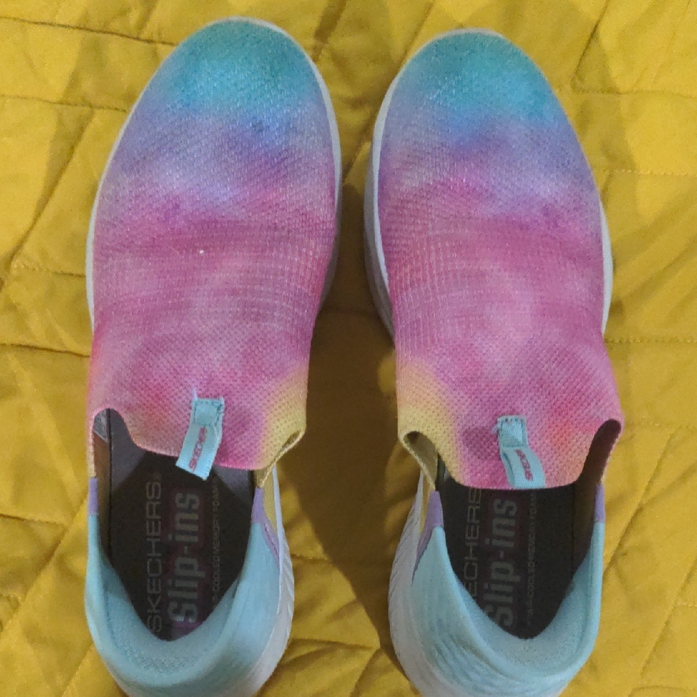 Skechers Slip-Ins with Yellow and Blue Accents